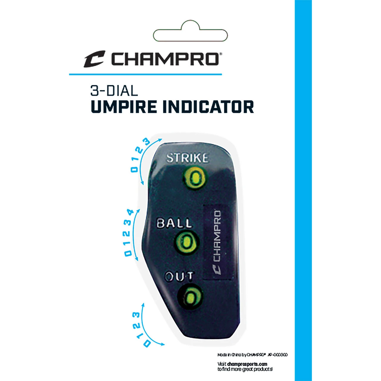 Champro 3-Function Baseball/Softball Umpire Indicator - Retail 1 Champro 3-Function Baseball/Softball Umpire Indicator - Retail
