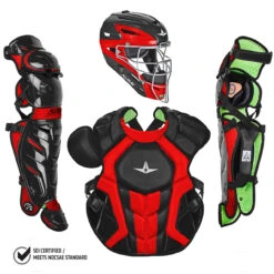 All-Star System7 Axis NOCSAE Adult Baseball Catcher's Package -Baseball Gear Store all star ckccpro1x bkor 08242.1679475004