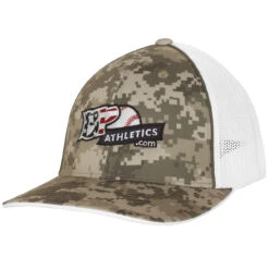 BP Athletics Camo USA Logo Baseball/Softball Trucker Hat By Pacific 408M