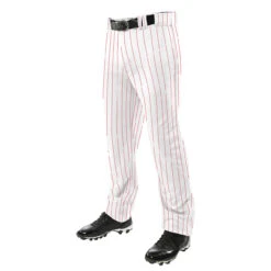 Champro Pinstripe Triple Crown Men's Baseball/Softball Open Bottom Pant -Baseball Gear Store champro bppinu whtsca 04919.1679272084
