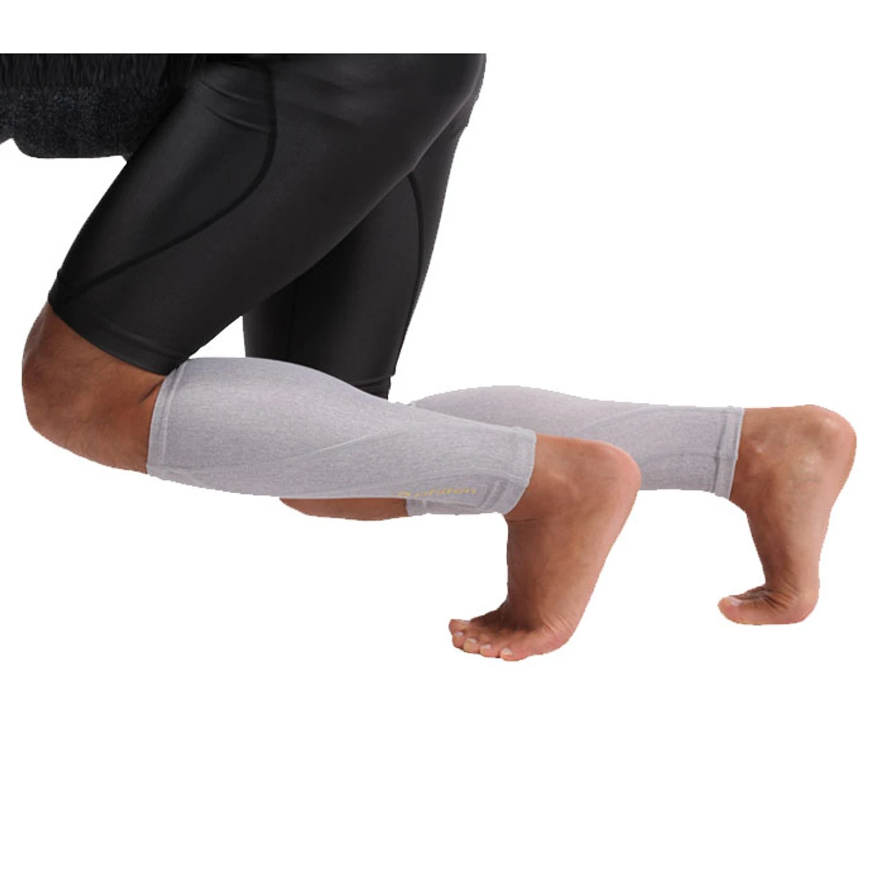 Phiten Titanium Heather Compression Calf Sleeves (Pair) 2 Phiten Titanium Heather Compression Calf Sleeves (Pair) - Image 2