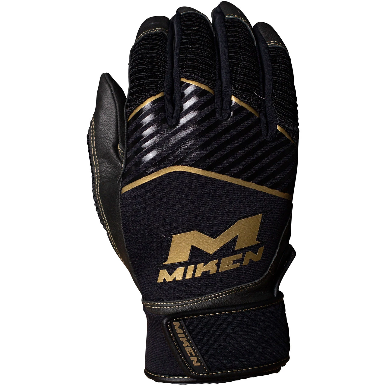 Miken Gold MBGGLD Baseball/Softball Batting Gloves 2 Miken Gold MBGGLD Baseball/Softball Batting Gloves - Image 2