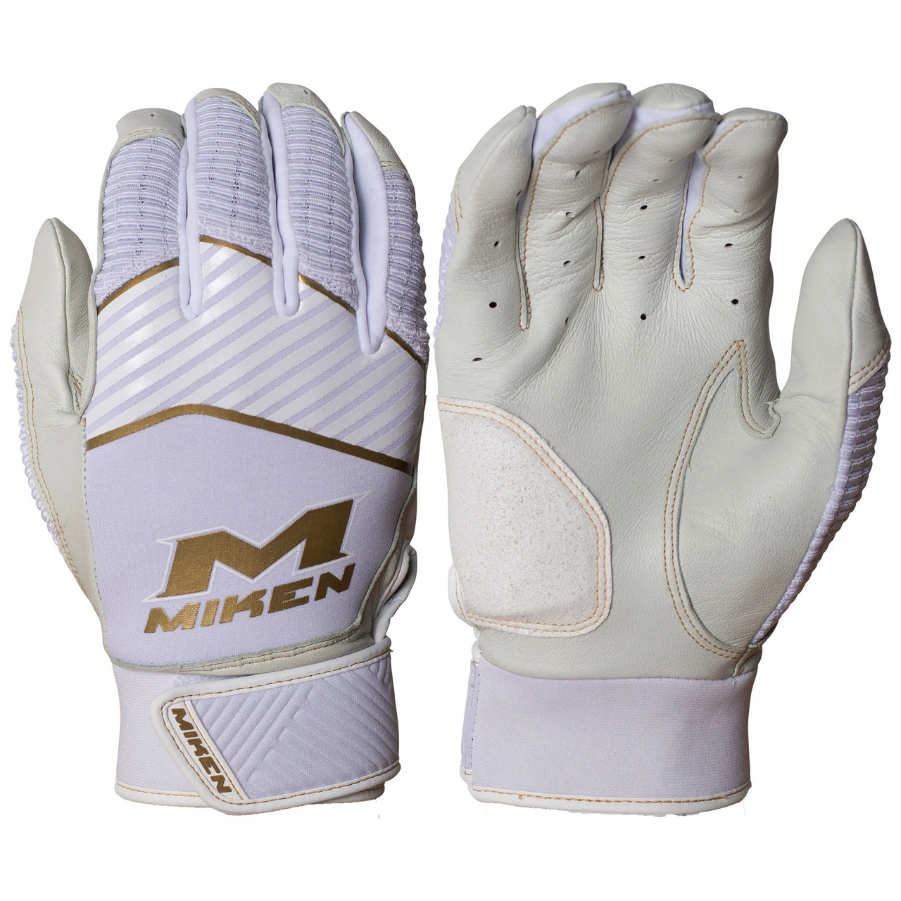 Miken Gold MBGGLD Baseball/Softball Batting Gloves 5 Miken Gold MBGGLD Baseball/Softball Batting Gloves - Image 5