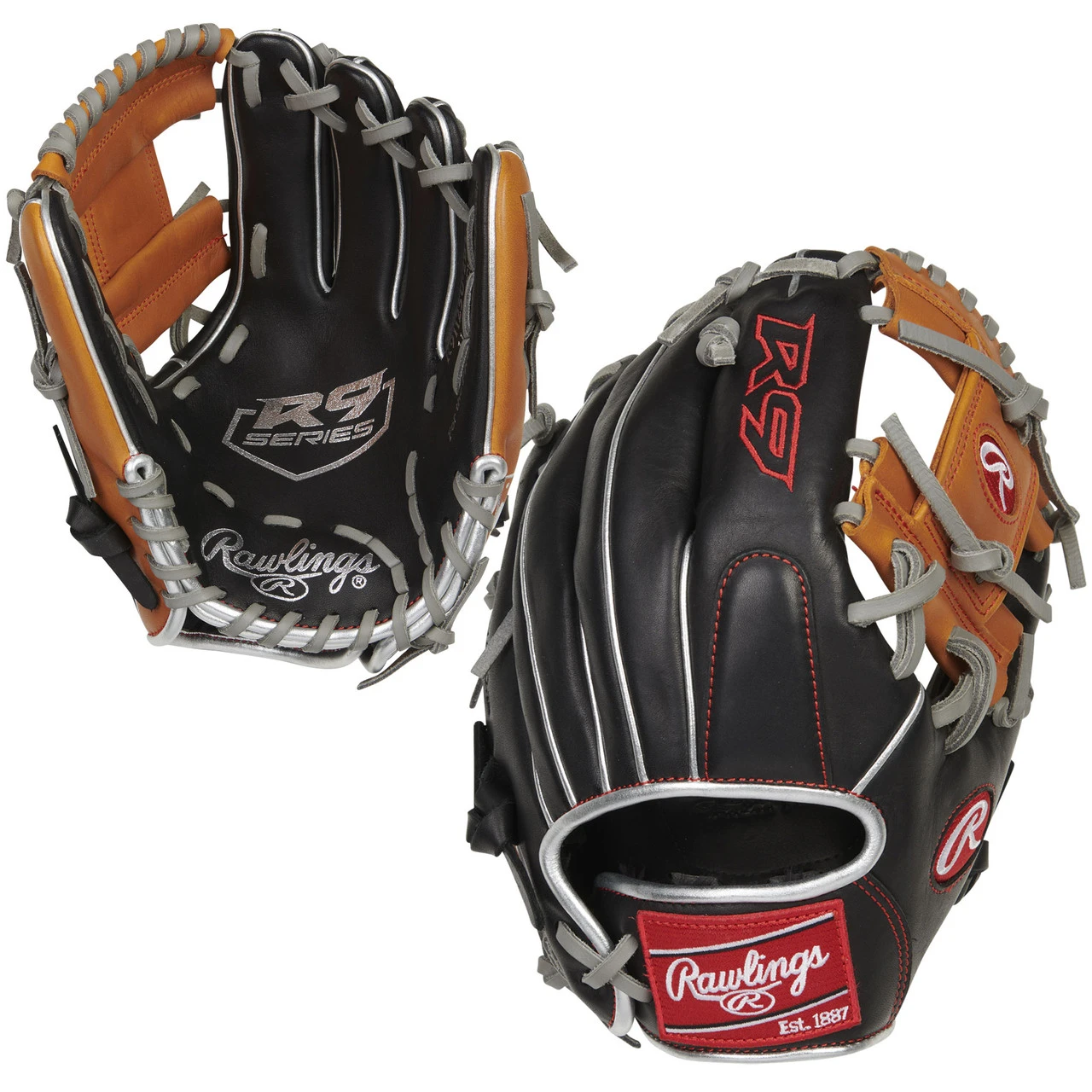 Rawlings R9 Contour Fit 11.25 Inch R91125U-2BT Baseball Glove 1 Rawlings R9 Contour Fit 11.25 Inch R91125U-2BT Baseball Glove