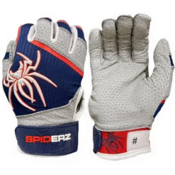Spiderz PRO Adult Baseball/Softball Batting Gloves -Baseball Gear Store spiderz pro21 whtnvyred 47006.1679475061