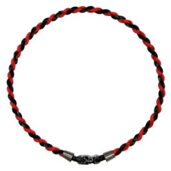 Phiten Tornado Chrome Titanium Necklace -Baseball Gear Store tornadochrome blkred 38068.1674835520