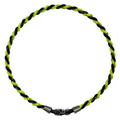 Phiten Tornado Chrome Titanium Necklace -Baseball Gear Store tornadochrome blkyel 92897.1674835520