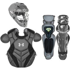 Under Armour UA Pro 4 NOCSAE Intermediate Baseball Catcher's Package -Baseball Gear Store ua uackcc4 gph 33543.1679185161