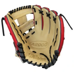 Wilson 2022 A2000 Superskin Custom 11.75 Inch A21975SS22C02 Baseball Glove -Baseball Gear Store wilson a2000 custom redtangryblk 03 76681.1654285443