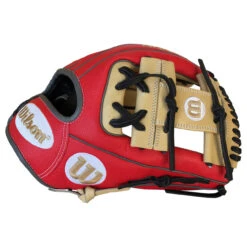 Wilson 2022 A2000 Superskin Custom 11.75 Inch A21975SS22C02 Baseball Glove -Baseball Gear Store wilson a2000 custom redtangryblk 04 01505.1654285443