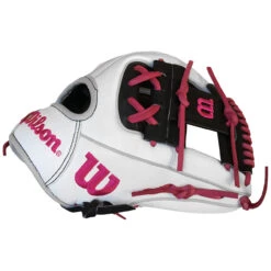 Wilson 2022 A2000 Superskin Custom 11.5 Inch A21786SS22C03 Baseball Glove -Baseball Gear Store wilson a2000 custom whtblkpnk 04 27442.1656756828