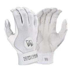 Worth Pro Series Adult Slowpitch Softball Batting Gloves -Baseball Gear Store wpsp w 88 worth pro sp wh 1 01 90725.1675545772